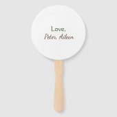 love add name編集可能シンプルなミニマル文字 ハンドファン (裏面)