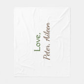 love add name編集可能シンプルなミニマル文字 フリースブランケット (正面)