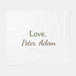 love add name編集可能シンプルなミニマル文字 フリースブランケット