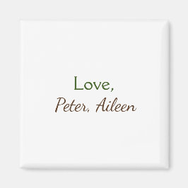 love add name編集可能シンプルなミニマル文字 マグネット