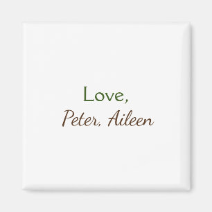 love add name編集可能シンプルなミニマル文字 マグネット