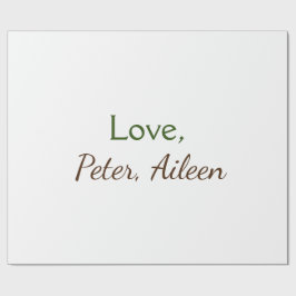 love add name編集可能シンプルなミニマル文字 ラッピングペーパー