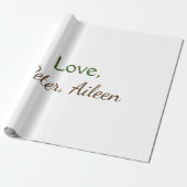 love add name編集可能シンプルなミニマル文字 ラッピングペーパー (アンロールド)