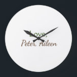 love add name編集可能シンプルなミニマル文字 ラージ壁時計<br><div class="desc">デザイン</div>