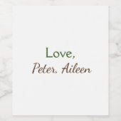 love add name編集可能シンプルなミニマル文字 ワインラベル (シングルラベル)