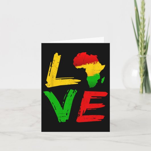 Love Africa Black History Month African American J カード (正面)