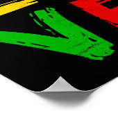 Love Africa Black History Month African American J ポスター (角)
