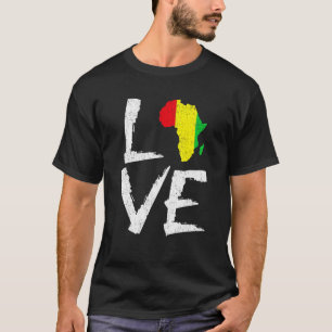 Love Africa Black History Month African American M Tシャツ