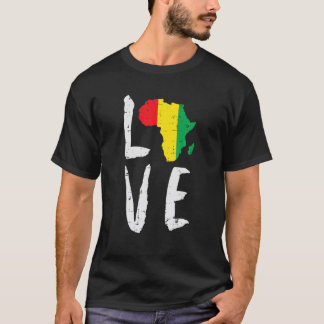 Love Africa Black History Month African American M Tシャツ