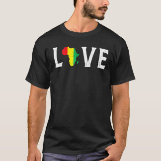 Love Africa Black History Month African American M Tシャツ