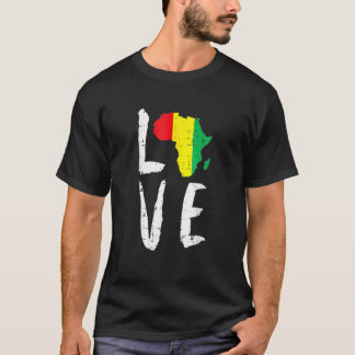 Love Africa Black History Month African American M Tシャツ
