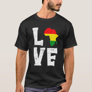 Love Africa Black History Month African American M Tシャツ
