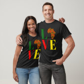 Love Africa Kente Afrocentric Black History Month  Tシャツ (ユニセックス)