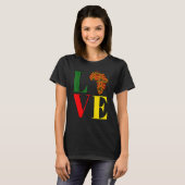 Love Africa Kente Afrocentric Black History Month Tシャツ (正面フル)