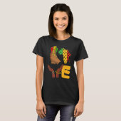 Love Africa Map Melanin African Continent American Tシャツ (正面フル)
