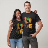 Love Africa Map Melanin African Continent American Tシャツ (ユニセックス)