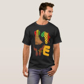 Love Africa Map Melanin African Continent American Tシャツ (正面フル)