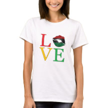 LOVE Afrocentric Lips Tシャツ