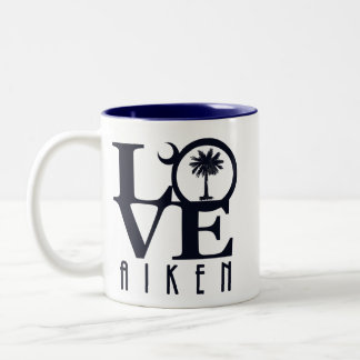 LOVE Aiken South Carolina 11oz ツートーンマグカップ