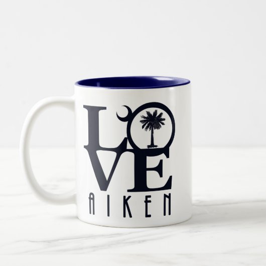 LOVE Aiken South Carolina 11oz ツートーンマグカップ (左)