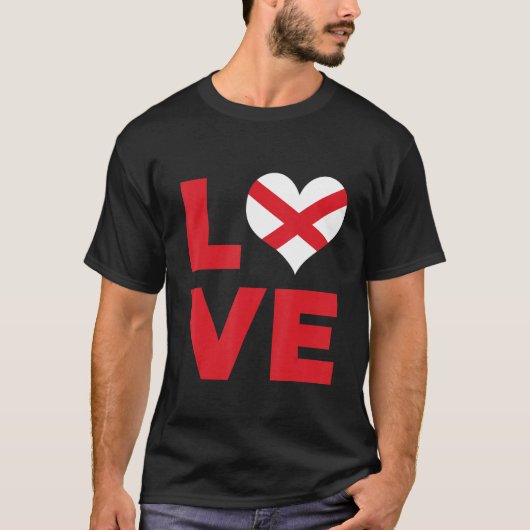 Love Alabama State Flag Tシャツ (正面)