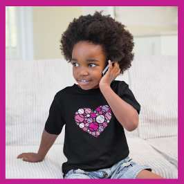 Love all - cute tennis heart toddler ベビーTシャツ