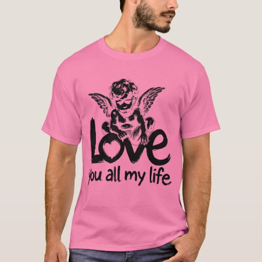 Love All My Life Tee – 神の献身 – 光 Tシャツ (正面)