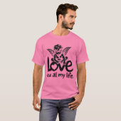 Love All My Life Tee – 神の献身 – 光 Tシャツ (正面フル)