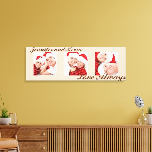 Love Alwaysカスタムトリプチフォトアートトゥーペキャンバス キャンバスプリント (インサイチュ (リビング))