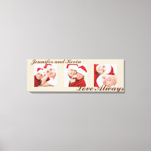 Love Alwaysカスタムトリプチフォトアートトゥーペキャンバス キャンバスプリント (正面)