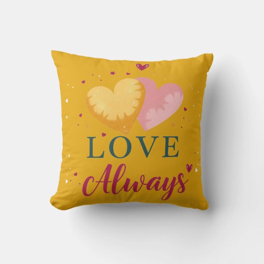 “Love Always” Heart Pillow クッション (正面)