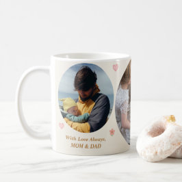 Love Always – Mom & Dad 3-Photo Custom Mug コーヒーマグカップ