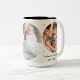 Love Always – Mom & Dad 3-Photo Mug Gift ツートーンマグカップ