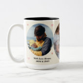 Love Always – Mom & Dad 3-Photo Mug Gift ツートーンマグカップ (左)
