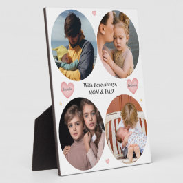 Love Always – Mom & Dad 4-Photo Family plaque フォトプラーク