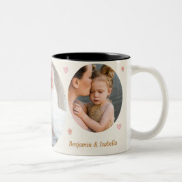 Love Always, Mom & Dad – Custom 3-Photo Mug ツートーンマグカップ