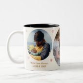 Love Always, Mom & Dad – Custom 3-Photo Mug ツートーンマグカップ (左)