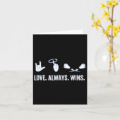 Love Always Wins Asl Deaf Awareness Sign Language  カード (黄色い花)