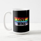 LOVE always WINS, LGBTQIAプライド国旗 コーヒーマグカップ (左)