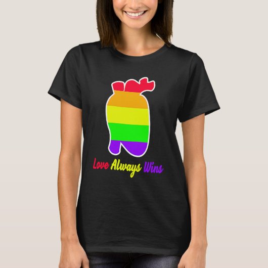 Love Always wins national equality LGBT LGBTQ Prid Tシャツ (正面)