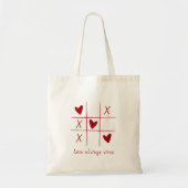 Love Always wins Quote l Red Heart Playful  トートバッグ (正面)