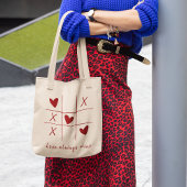 Love Always wins Quote l Red Heart Playful  トートバッグ