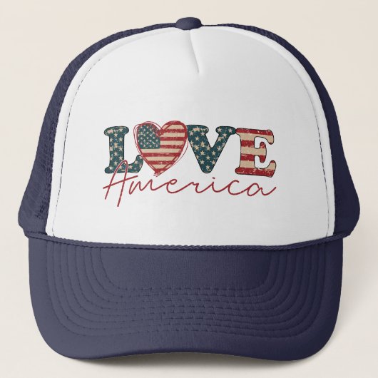 LOVE America独立記念日 キャップ (正面)