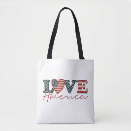 LOVE America独立記念日 トートバッグ