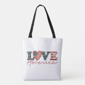 LOVE America独立記念日 トートバッグ (裏面)