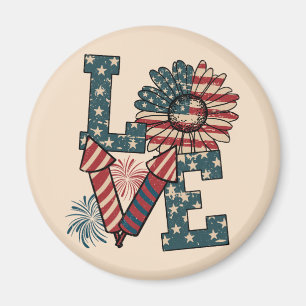 LOVE America独立記念日 マグネット