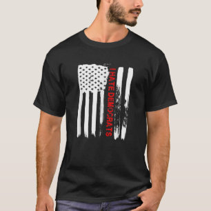 Love America私は民主党の米国おもしろい国旗の贈り物を嫌う Tシャツ