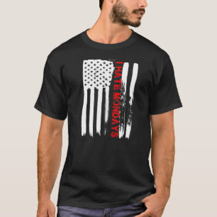 Love America I hate Mondays Tシャツアメリカおもしろい国旗 Tシャツ