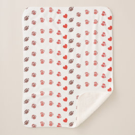 Love American Football - Gridiron Fansハート シェルパブランケット