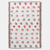 Love American Football - Gridiron Fansハート スローブランケット (正面縦)
